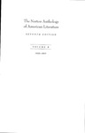 The Norton Anthology of American Literature - Seventh Edition, Volume B: 1820-1865 by Nina Baym, Wayne Franklin, Philip F. Gura, Arnold Krupat, Robert S. Levine, Jerome Klinkowitz, Mary Loeffelholz, Jeanne Campbell Reesman, and Patricia B. Wallace