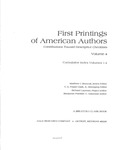 First Printings of American Authors - Volume Four