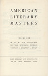 American Literary Masters - Volume One by Charles Anderson