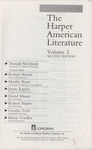 The Harper American Literature - Second Edition, Volume Two by Donald McQuade, Robert Atwan, Martha Banta, Justin Kaplan, David Minter, Robert Stepto, Cecelia Tichi, and Helen Vendler