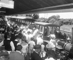 Mirabeau B Lamar steam locomotive train dedication at Six Flags Over Texas