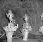 Spelunker characters with instruments at Six Flags Over Texas