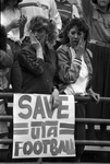 University of Texas at Arlington (U. T. A.) student demonstration against dropping football program