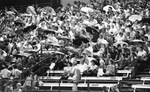 Lamar High School Vikings football game crowd in football stadium stand