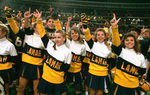 The cheerleaders of Lamar High School Vikings football game