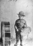 Boy with snare and bass drum