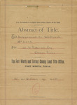 Abstract of Title Joel Blackwell survey 1892
