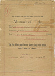 Abstract of Title Joel Blackwell survey 1890