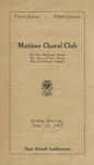 Matinee Choral Club Pamphlet