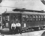 Streetcar with drivers in San Antonio