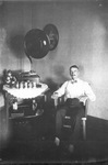 Edwin Perry Barclay with gramophone