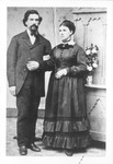 Portrait photograph of Lawrence Barclay and Frances M. Barclay on their honeymoon