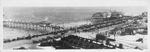 Postcard of pier and ocean front activities, Galveston, Texas