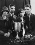 Best High School Annual trophy for Breckenridge High School Buckaroo staff. by Basil Clemons 1887-1964