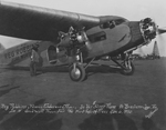 Reg Robbins in his plane on goodwill tour. by Basil Clemons 1887-1964