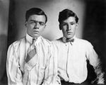 Two Mexican men in Breckenridge, Texas. by Basil Clemons 1887-1964