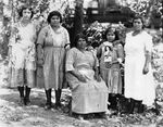 Family group of Mexican women in Breckenridge, Texas. by Basil Clemons 1887-1964