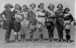 Cowgirls at the Triangle Ranch Rodeo by Basil Clemons 1887-1964