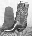 Decorated boot, Breckenridge store window displays by Basil Clemons 1887-1964