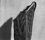 Upper portion of decorated boot by Basil Clemons 1887-1964