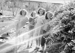 Four girls posing for a photograph by Basil Clemons 1887-1964