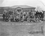 Breckenridge High School, Home Economics class portrait, 1938. Miss Ellwood and students. by Basil Clemons 1887-1964