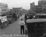 Armistice Day, Breckenridge, Texas. Street scene. by Basil Clemons 1887-1964