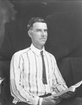 Man holding book by Basil Clemons 1887-1964