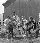 Several circus clowns with musical instruments by Basil Clemons 1887-1964