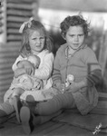 Portrait of two girls by Basil Clemons 1887-1964