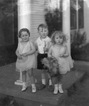 Portrait of two girls and one boy by Basil Clemons 1887-1964