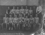 Stephens County championship high school basketball team with Coach R. Cowart by Basil Clemons 1887-1964