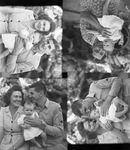 A collage of photographs of soldiers and their families by Basil Clemons 1887-1964