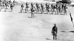 A group of United States Army soldiers stand in formation and at attention by Basil Clemons 1887-1964