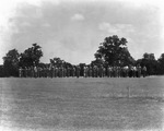 A group of United States Army soldiers stand in formation by Basil Clemons 1887-1964