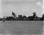 A group of United States Army soldiers stand in formation by Basil Clemons 1887-1964