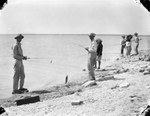 People fishing at a lake by Basil Clemons 1887-1964