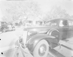 Thompson-Kiker Funeral Home and hearse, Breckenridge, Texas by Basil Clemons 1887-1964