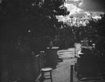 A courtyard filled with items by Basil Clemons 1887-1964