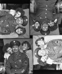 A collage of photographs of a soldier and two young women by Basil Clemons 1887-1964