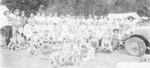 A very large family, possibly at the Davis reunion in Eliasville, Texas by Basil Clemons 1887-1964