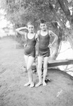 A young couple in swim suits by Basil Clemons 1887-1964