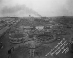 Wortham's Shows getting ready for the American Legion Carnival, Breckenridge, Texas by Basil Clemons 1887-1964