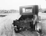 Auto truck (from the rear) with a wooden cargo bed, Breckenridge, Texas, Breckenridge, Texas by Basil Clemons 1887-1964