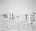 Mrs. Adair being escorted off Landship SSS Texan, Bridge of Honor Ceremonies, Lake De la Fosse by Basil Clemons 1887-1964