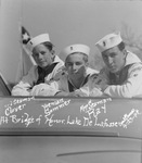 At Bridge of Honor, Lake De la Fosse, Seaman Clover, Yoeman Sommer, App Seaman Ray by Basil Clemons 1887-1964