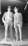 [Two circus men with the] Enigard & Laving Gentry Shows by Basil Clemons 1887-1964