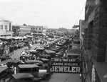 Circus parade on Walker Street, Breckenridge, Texas by Basil Clemons 1887-1964