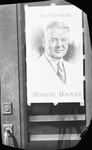 Political poster taped to a door: Herbert Hoover for President; location not identified; photograph not dated by Basil Clemons 1887-1964