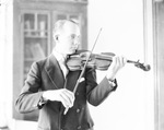 Musicians; man with violin, not identified, Breckenridge, Texas by Basil Clemons 1887-1964